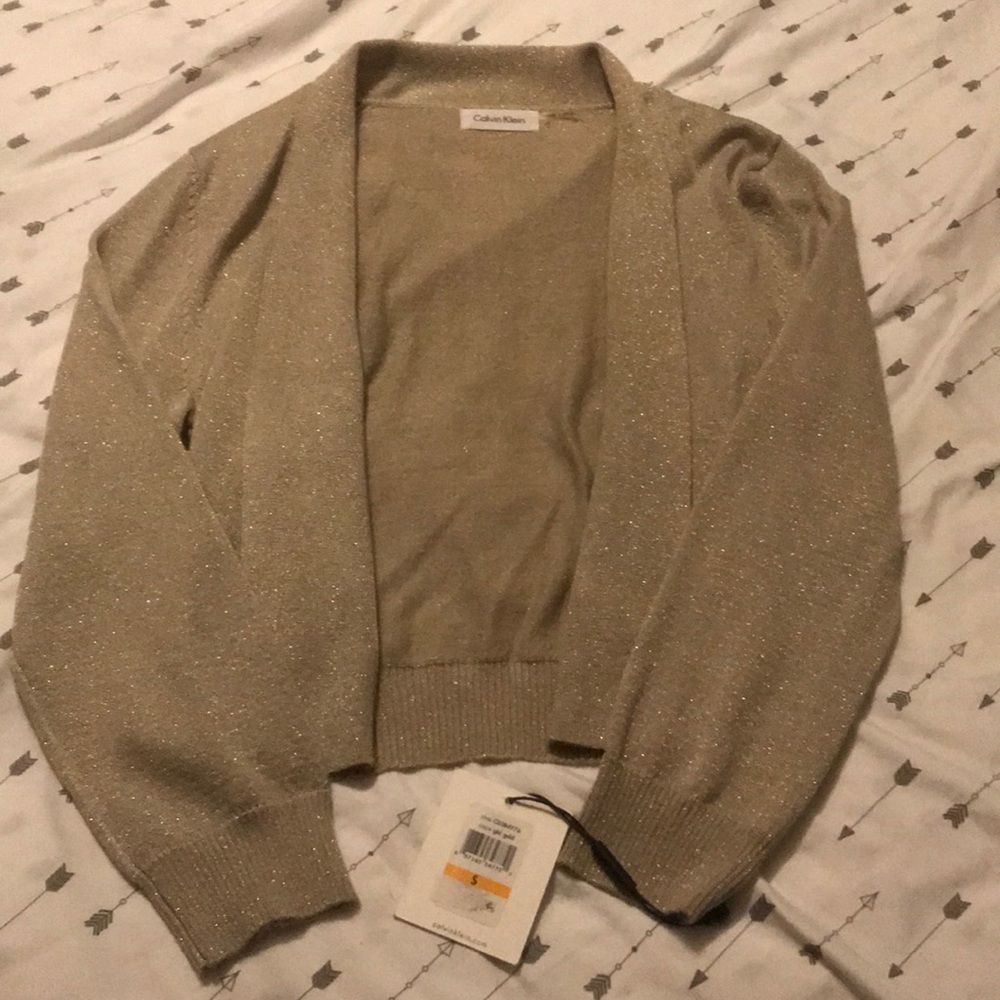 Gold dressy cardigan